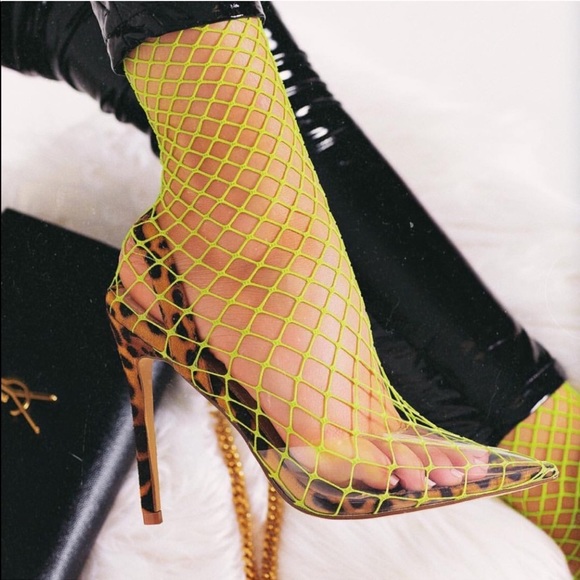 Fishnet slingback heel - Picture 3 of 3